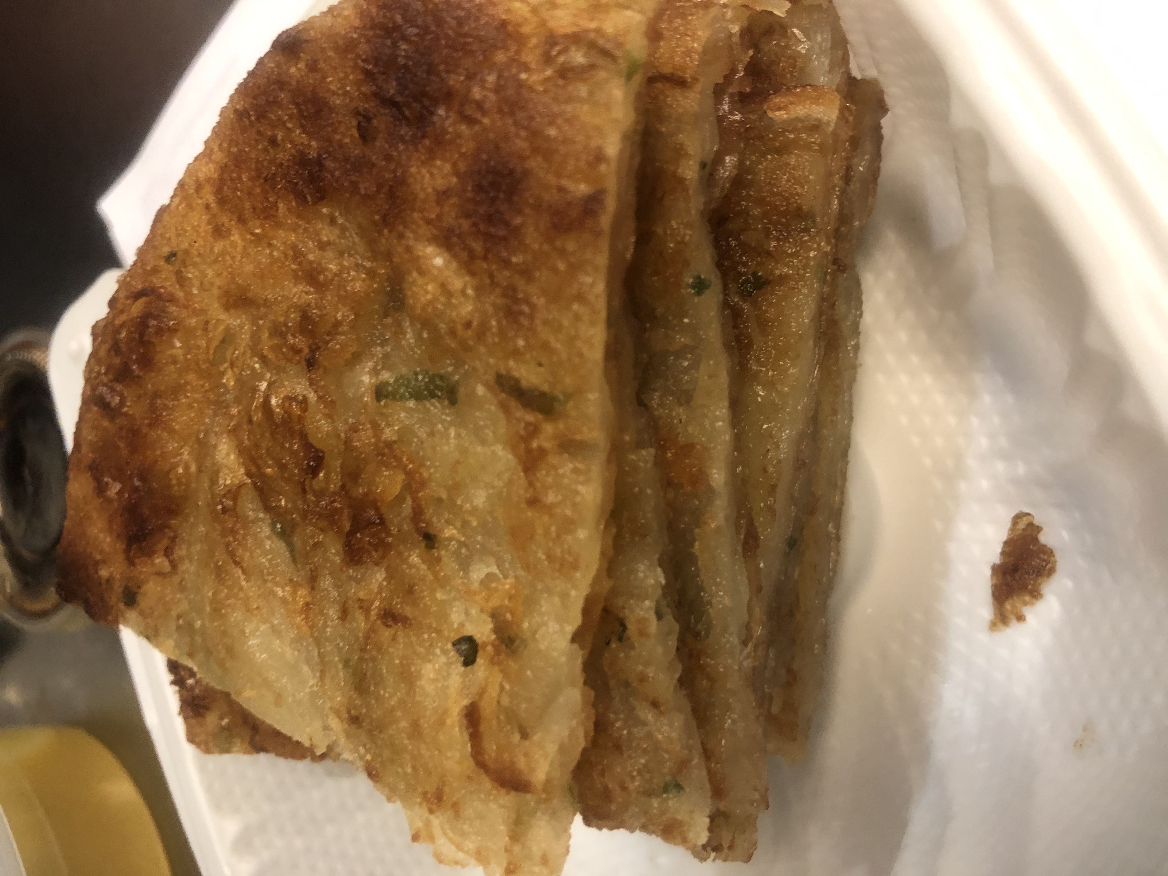Order scallion pancake（vegan）葱油饼 food online from Yummy store, Ridgewood on bringmethat.com