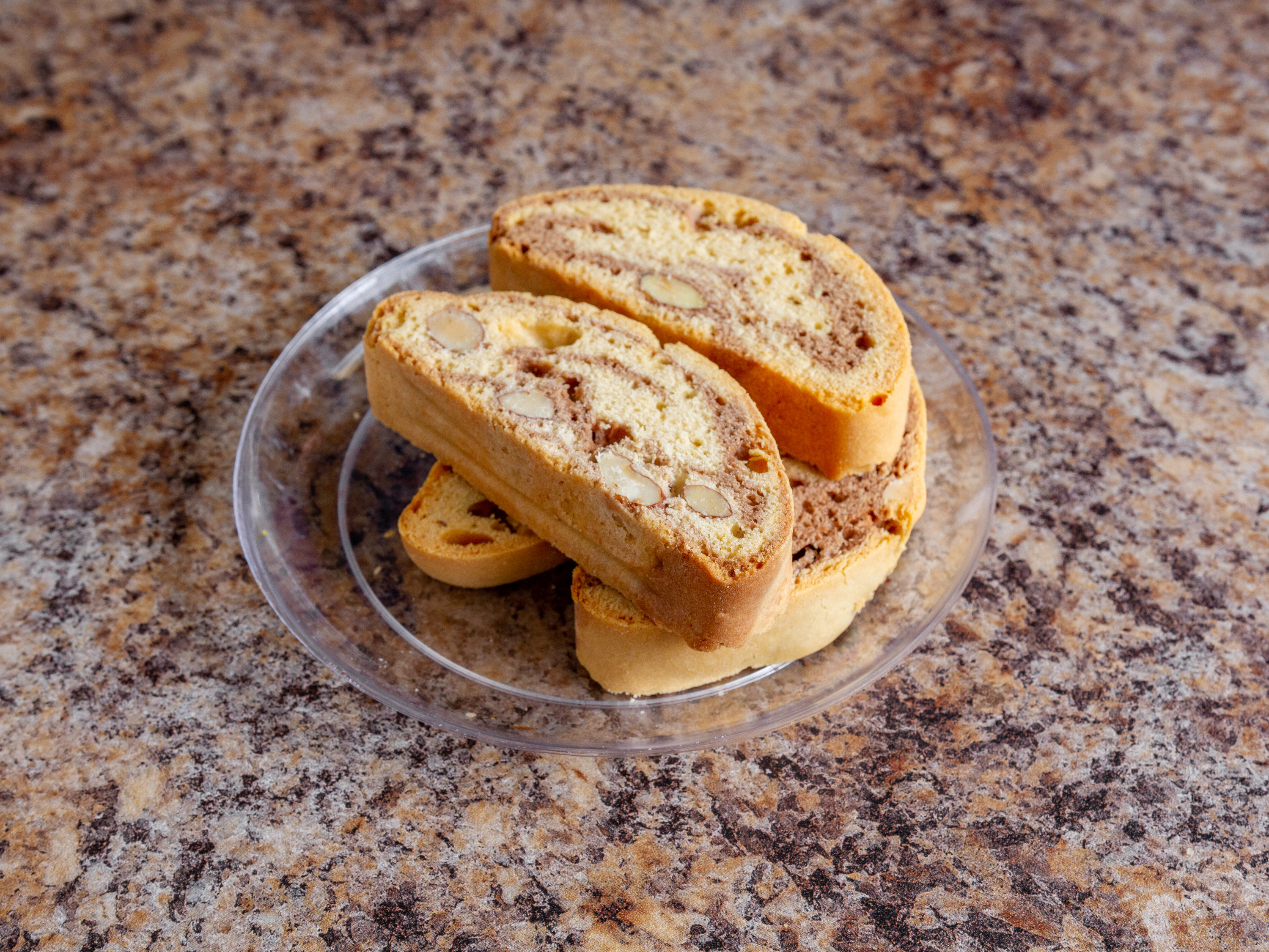 Order 1 lb. Sugar-Free Marble Almond Mandel Bread food online from Pariser Bakery store, Baltimore on bringmethat.com
