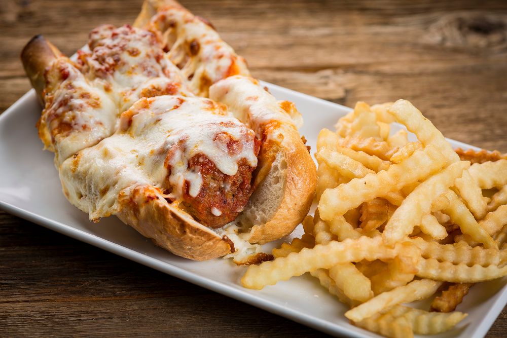 Order Meatballs Sandwich with Cheese food online from Rosati's Pizza store, Shorewood on bringmethat.com