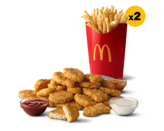 Order 20 McNuggets & 2 Large Fries food online from McDonald's store, Warren on bringmethat.com