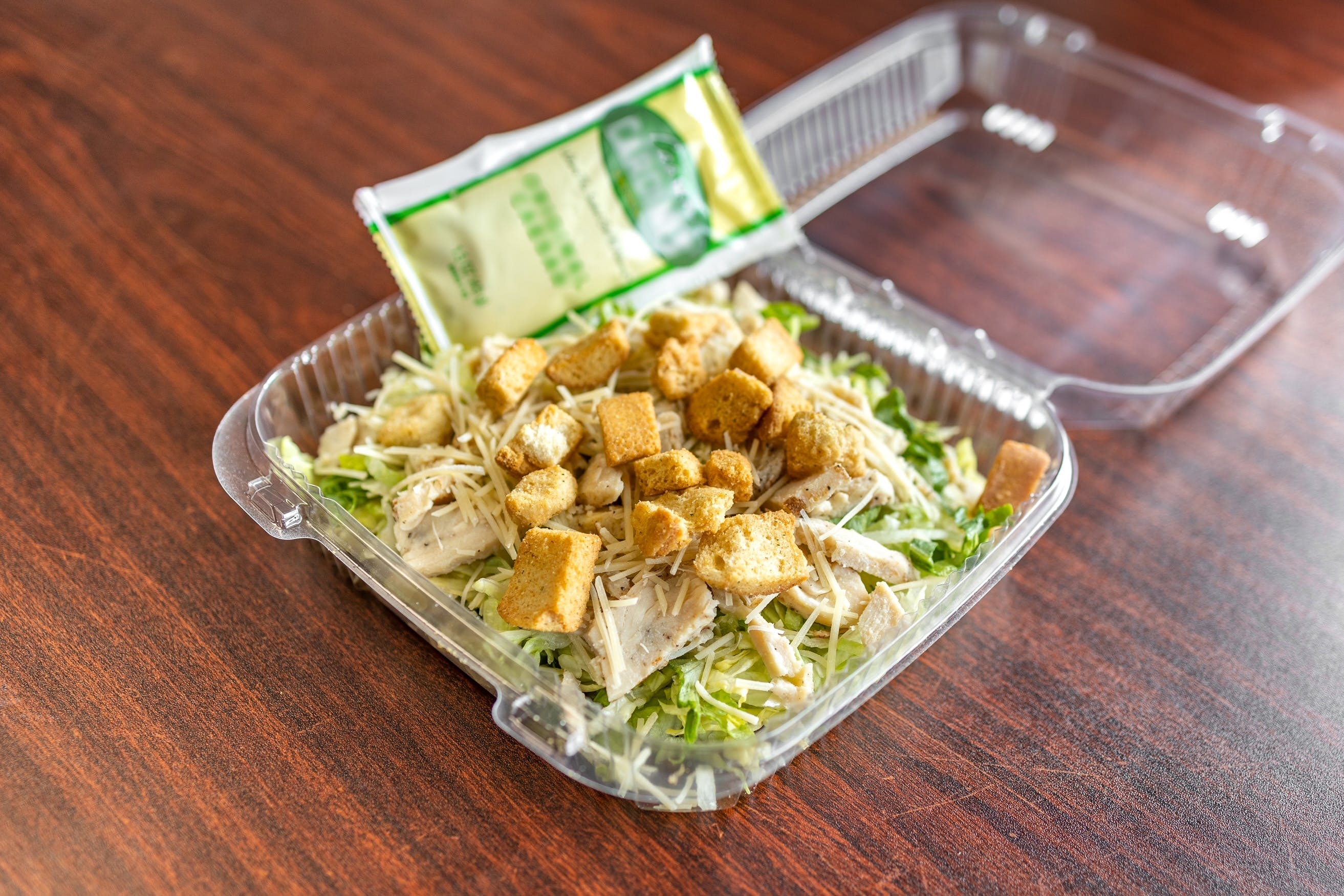 Order Chicken Caesar  Salad - Salad food online from Jimmy's Pizza Litchfield store, Litchfield on bringmethat.com