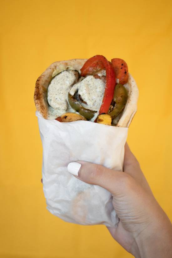 Order Falafel with Grilled Vegetables Sandwich food online from Jerusalem Cafe store, Independence on bringmethat.com