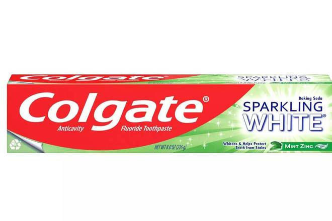 Order Colgate Sparkling White Whitening Toothpaste Mint Zing - Oz food online from Pacific Liquor Market store, Bell Gardens on bringmethat.com
