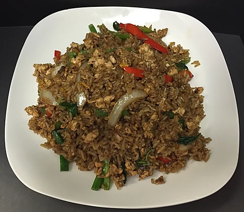 Order 81. Kao Pad Ga Prow (Spicy Basil Fried Rice) food online from Thai Beer store, Salem on bringmethat.com