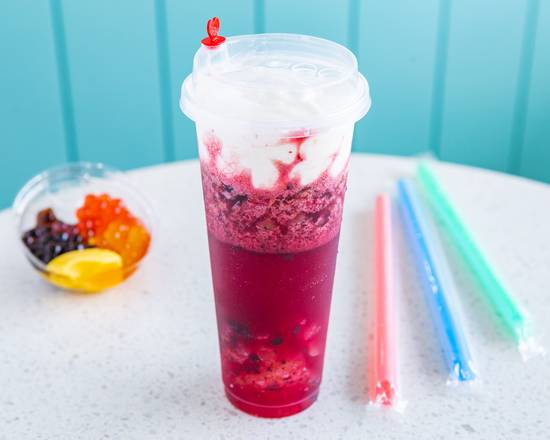 Order Blueberry Jelly Tea(Large) food online from Vivi Bubble Tea store, Metairie on bringmethat.com