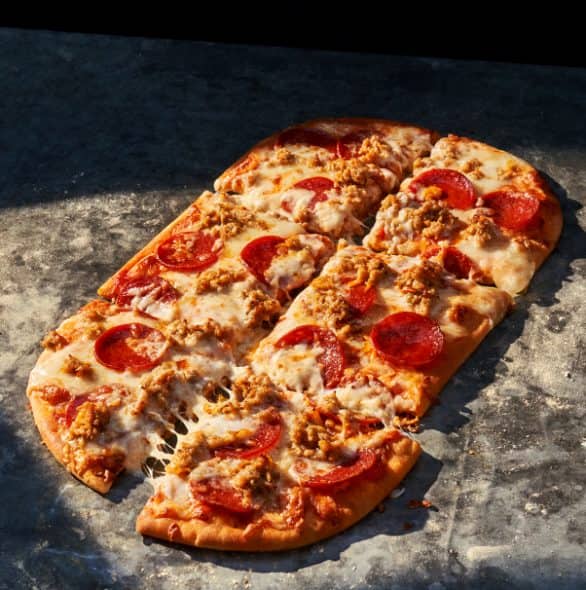 Order Sausage & Pepperoni Flatbread Pizza food online from Panera Bread store, Columbus on bringmethat.com