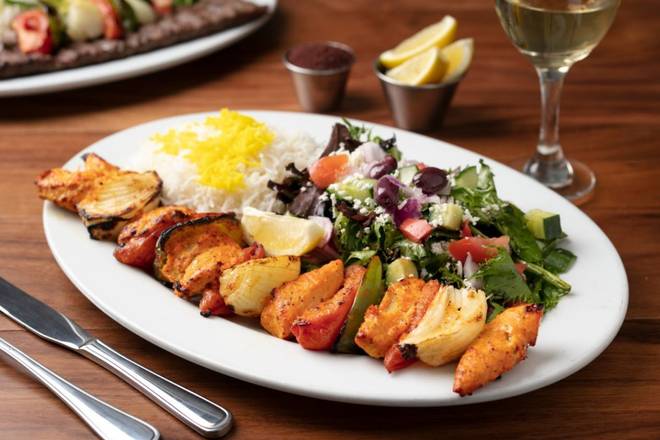 Order Charbroiled Chicken Shish Kabob food online from Panini Kabob Grill store, San Diego on bringmethat.com