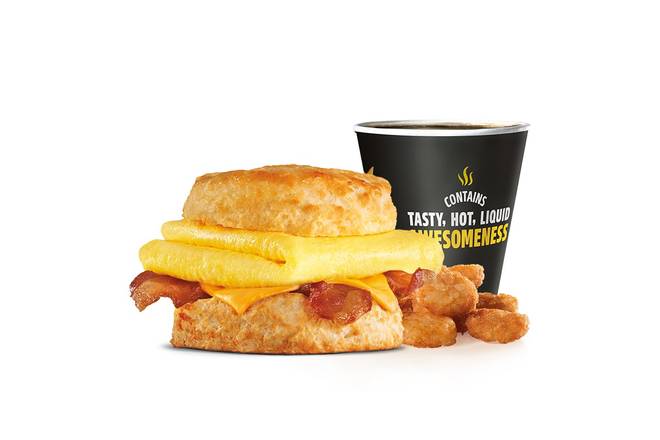 Order Bacon Egg & Cheese Biscuit Combo food online from Carl Jr store, Salinas on bringmethat.com