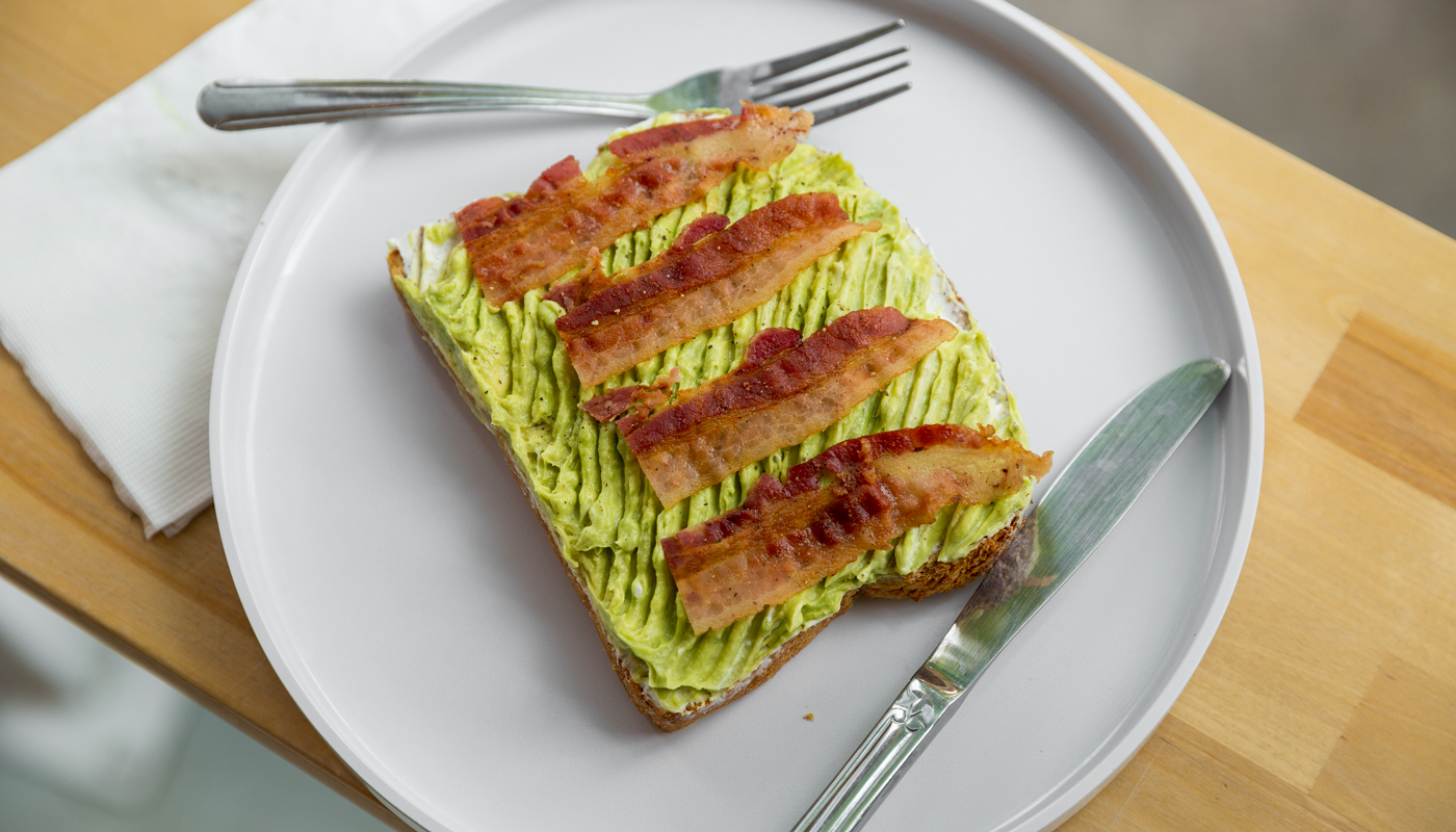 Order Bacon Avocado Toast food online from Kafe store, Forest Grove on bringmethat.com