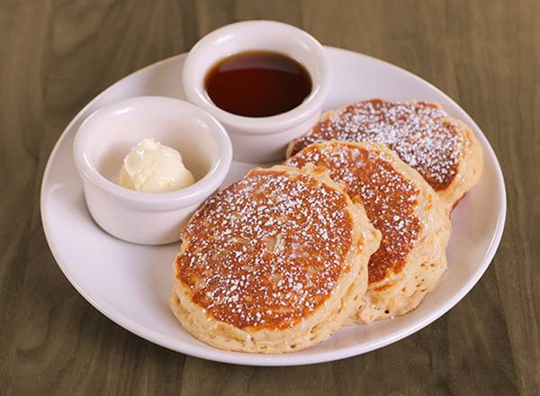 Order Brown Sugar Oatmeal Gluten Free Pancakes food online from The Wildflower Bread Company store, Scottsdale on bringmethat.com