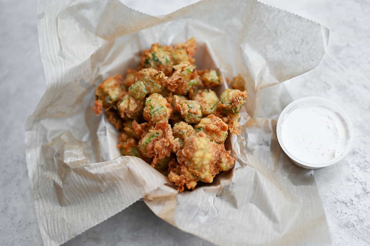 Order Fried Okra food online from City Barbeque store, Decatur on bringmethat.com