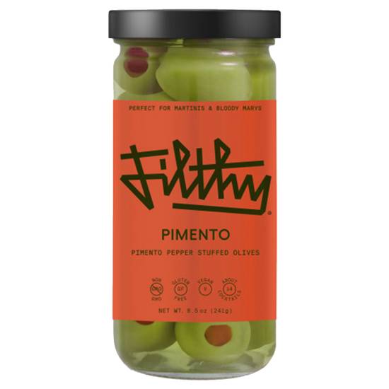 Order Filthy Pimento Stuffed Olives 8oz food online from Everyday Needs by Gopuff store, Redding on bringmethat.com