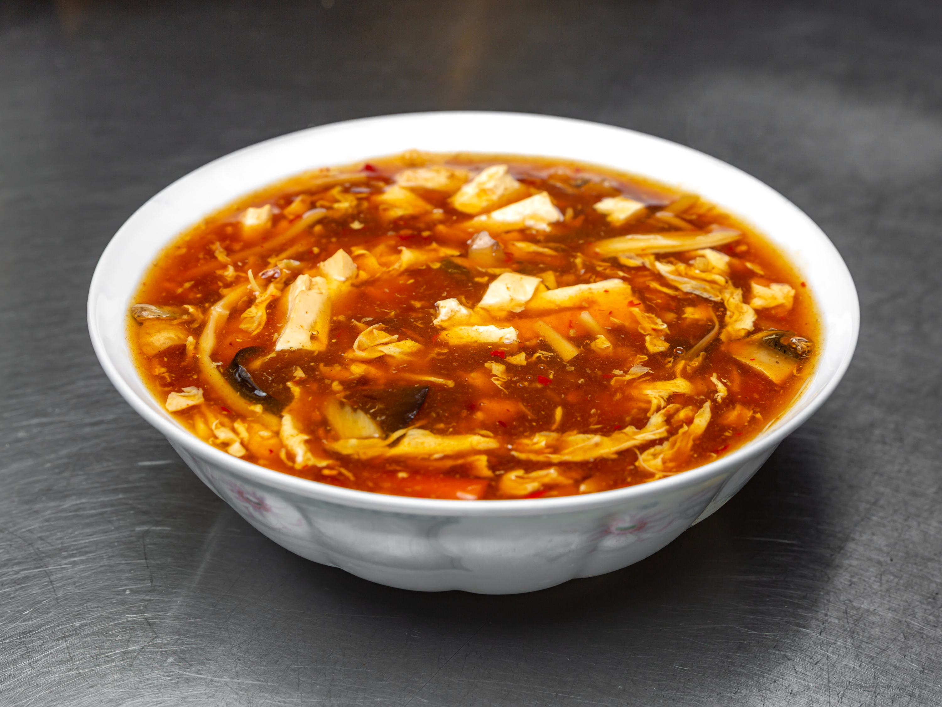 Order 21. Hot and Sour Soup food online from Food Wall Chinese Restaurant store, Jamaica Plain on bringmethat.com