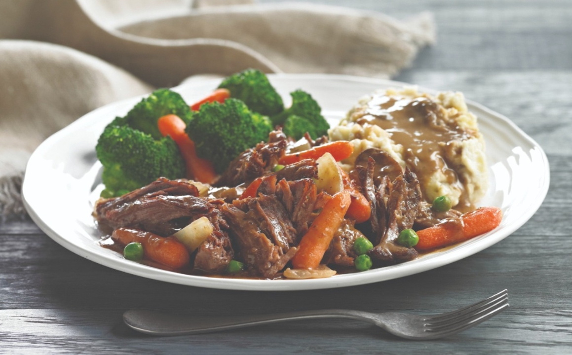 Order Braised and Slow-Roasted Pot Roast food online from Marie Callender store, Fresno on bringmethat.com