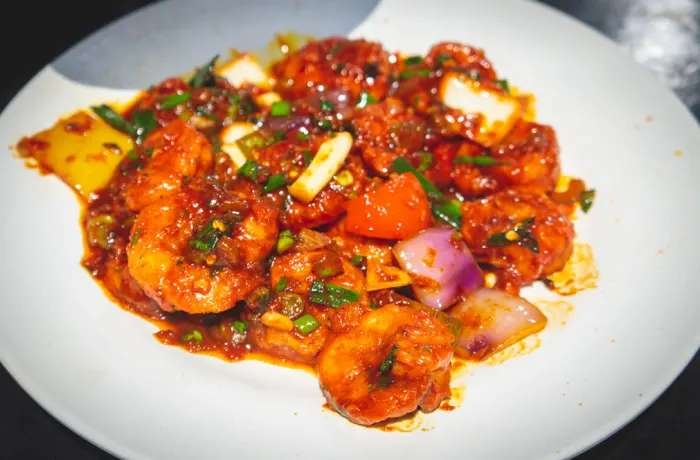 Order Chilli Shrimp food online from Minerva Indian Cuisine store, Gaithersburg on bringmethat.com