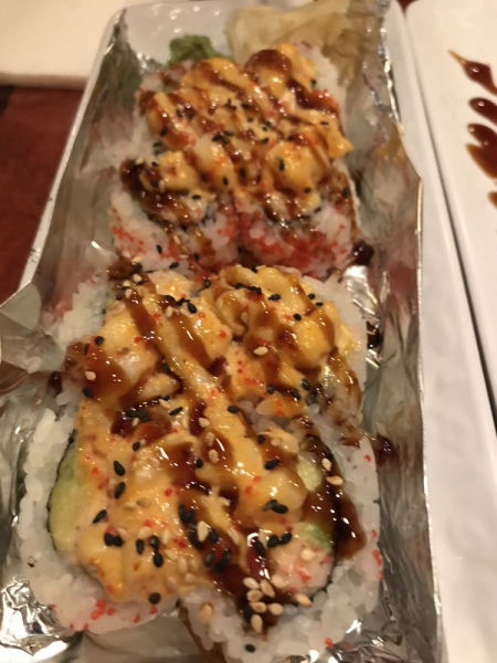 Order Lovely Islands Roll food online from Yoshio Sushi store, El Cerrito on bringmethat.com