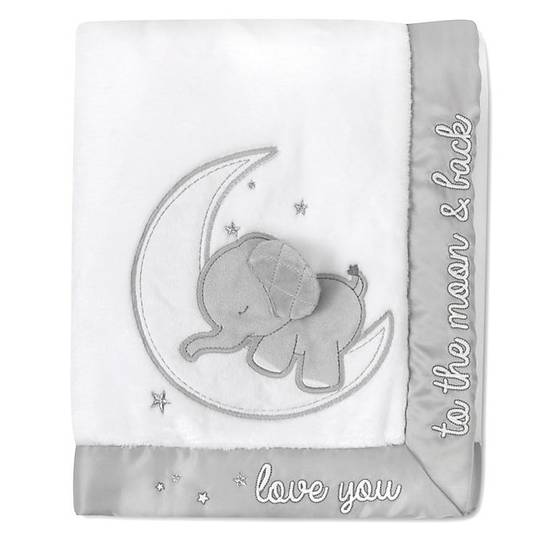 Order Wendy Bellissimo™ Mix & Match Best Lil Elephant Plush Blanket in White Moon food online from Bed Bath & Beyond store, Lancaster on bringmethat.com