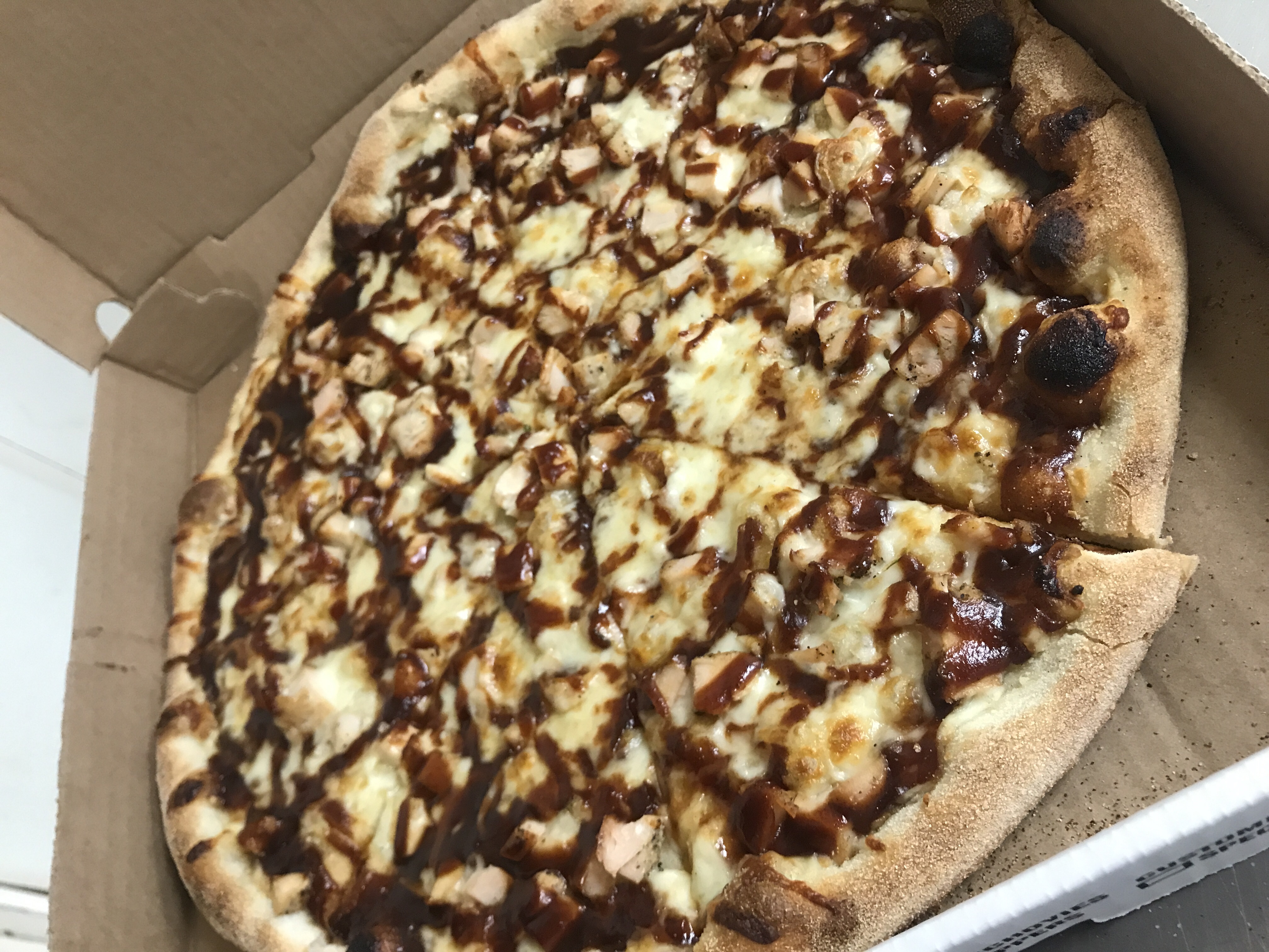 Order BBQ Chicken Pizza food online from Gaya Pizzeria store, Somerville on bringmethat.com
