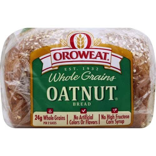Order Oroweat · Whole Grains Oatnut Bread (24 oz) food online from United Supermarkets store, Plainview on bringmethat.com