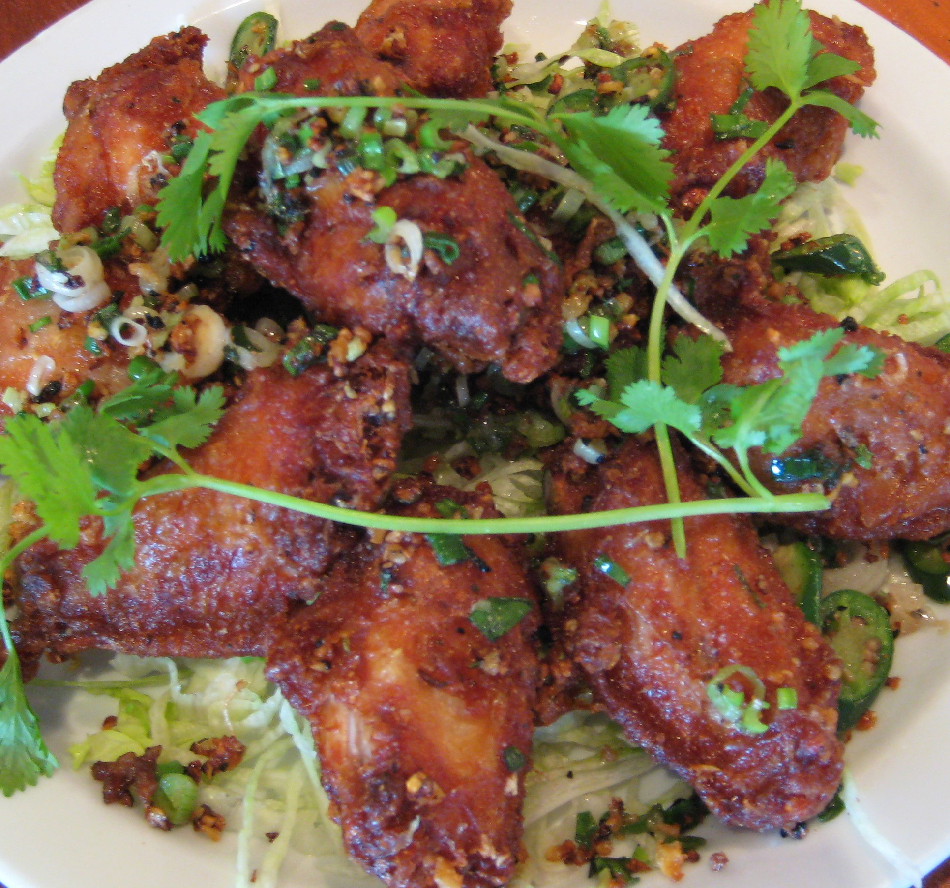 Order Spicy Salt and Pepper Chicken Wing 椒鹽雞翼 food online from Street Food Cafe store, San Mateo on bringmethat.com