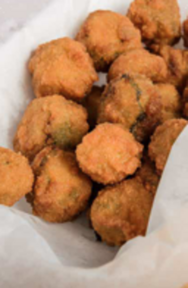 Order SIDE OKRA. food online from Hook Fish & Chicken store, Baton Rouge on bringmethat.com