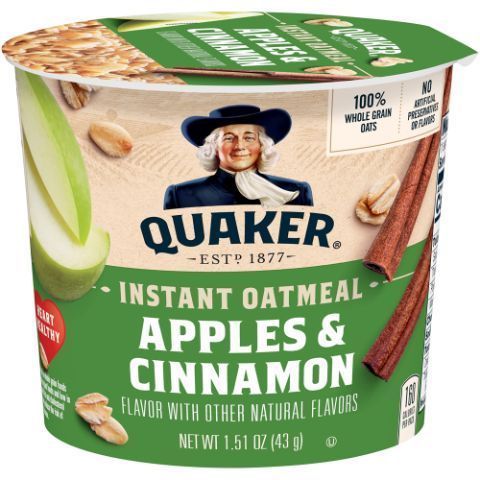 Order Quaker Express Oats Cup Apple Cinnamon 1.51oz food online from 7-Eleven store, Nashville on bringmethat.com