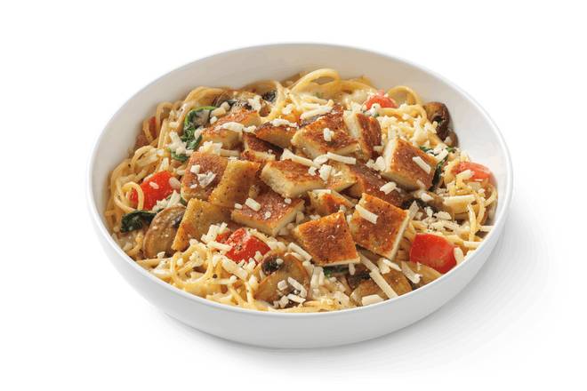 Order Alfredo MontAmore® with Parmesan-Crusted Chicken food online from Noodles & Company store, Elkhart on bringmethat.com