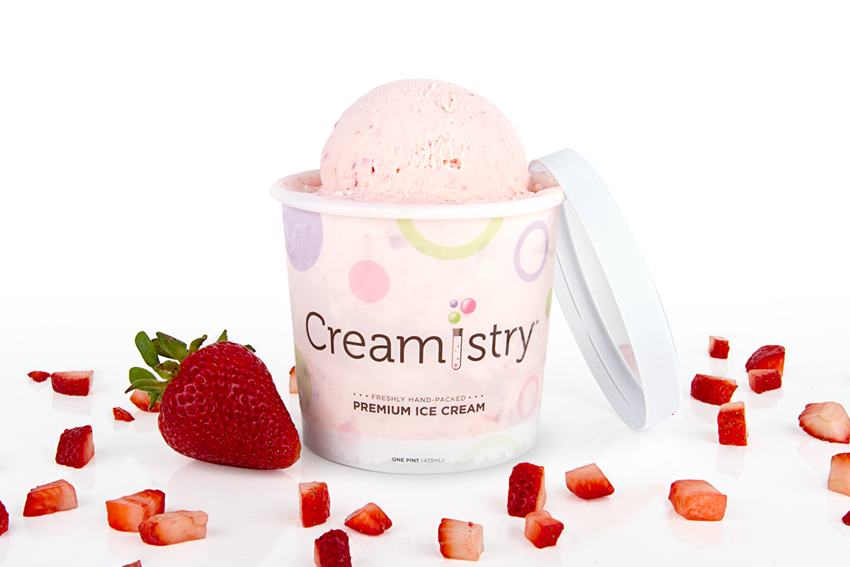 Order Strawberry Ice Cream Pint food online from Creamistry store, Cerritos on bringmethat.com