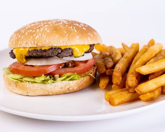 Order Cheeseburger with Fries food online from New York Chicken & Gyro store, Los Angeles on bringmethat.com
