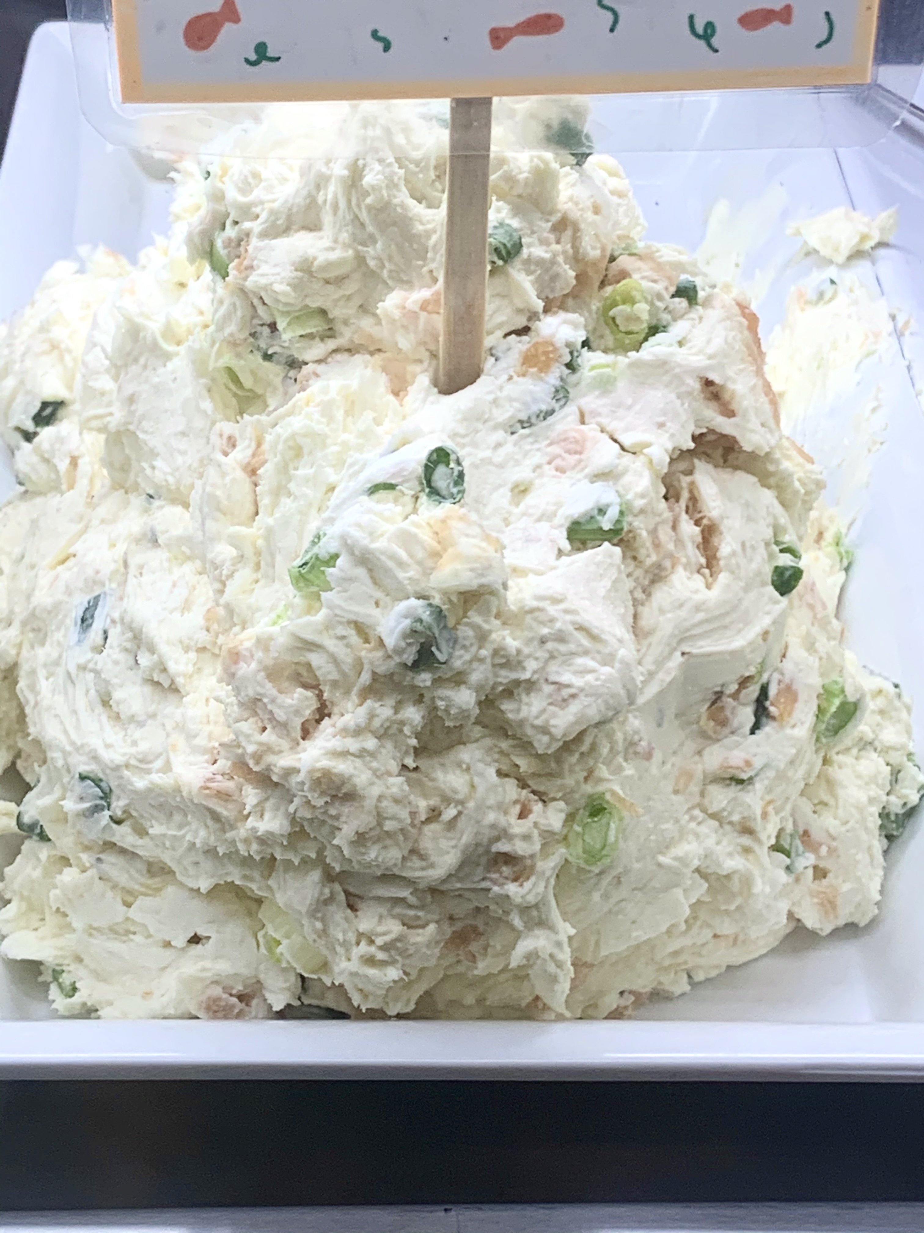 Order Scallion Lox Spread Cream Cheese food online from Liberty Bagels store, New York on bringmethat.com