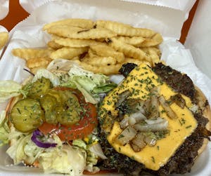 Order Supreme Burger food online from Jen Fish Fry store, Fayetteville on bringmethat.com