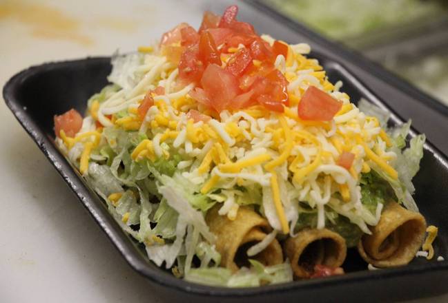 Order * Three Rolled Tacos food online from Burros & Fries store, Escondido on bringmethat.com