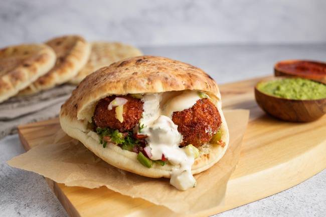 Order Pita Falafel food online from Noshery store, San Mateo on bringmethat.com