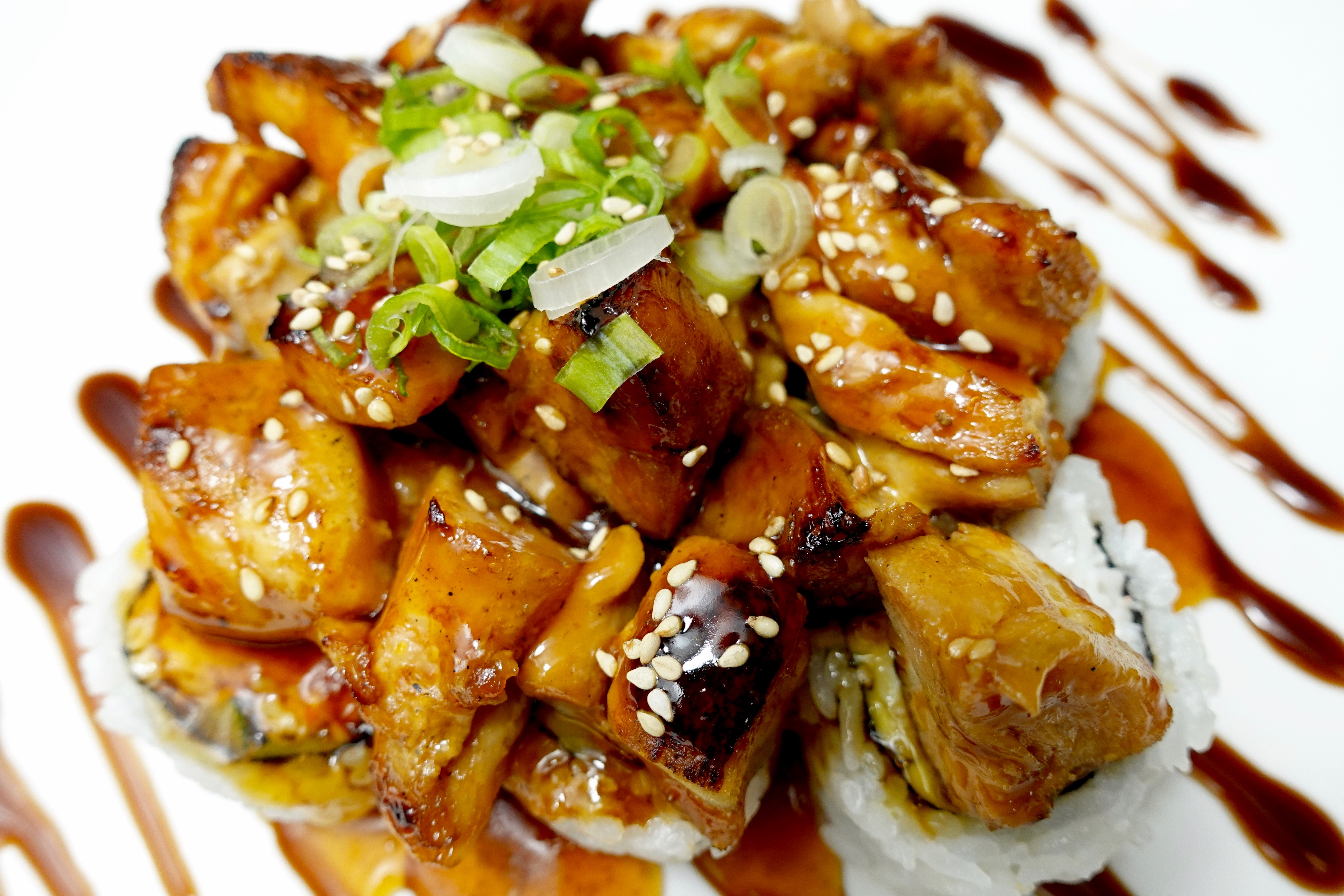 Order CHICKEN TERI VOLCANO food online from Sushi Q store, Los Angeles on bringmethat.com