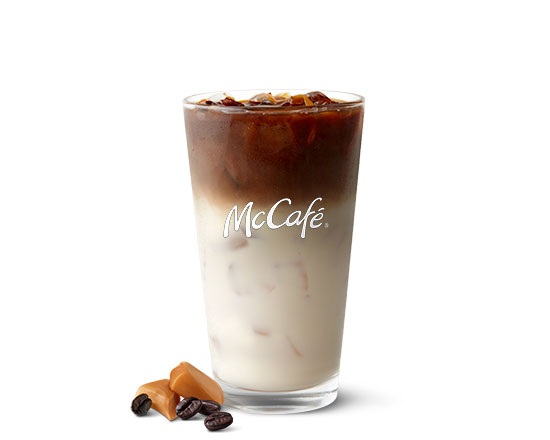 Order Iced Caramel Macchiato food online from McDonald's store, Canton on bringmethat.com