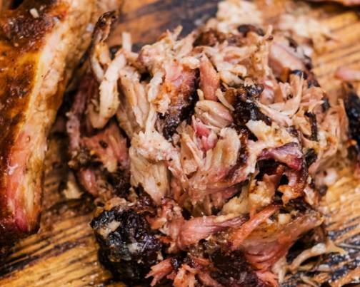 Order 1lb pulled pork meat food online from Bbq Ribs Nation store, Los Angeles on bringmethat.com