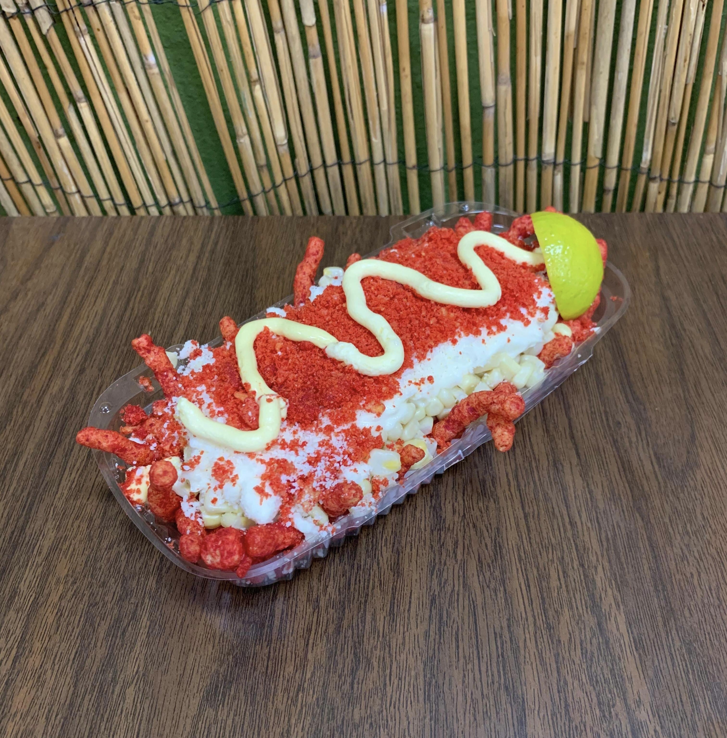 Order Tostielote with Hot Cheetos food online from Coty's Deli store, San Diego on bringmethat.com