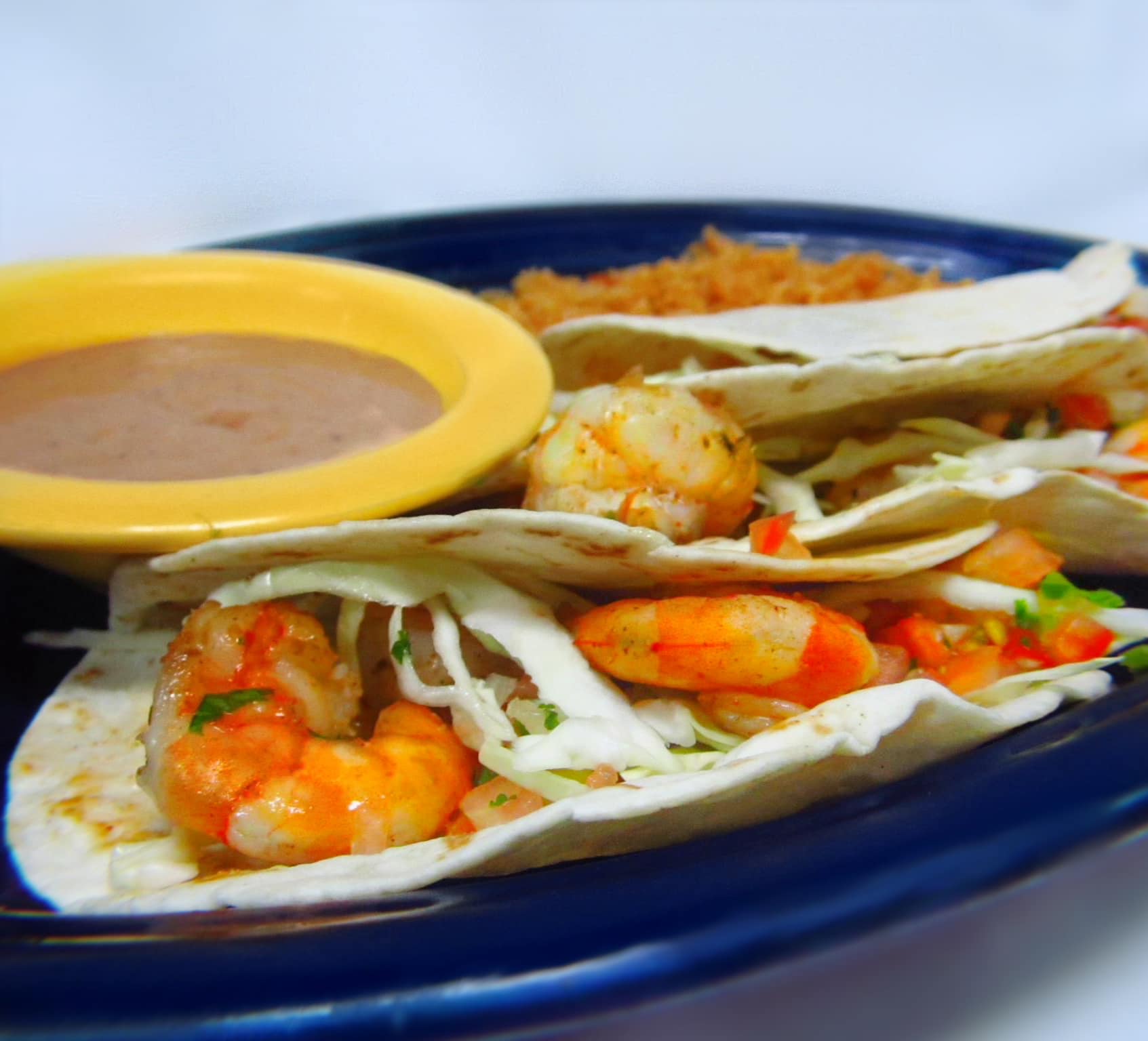Order Shrimp Tacos food online from El Potrillo Mexican Grill store, Virginia Beach on bringmethat.com