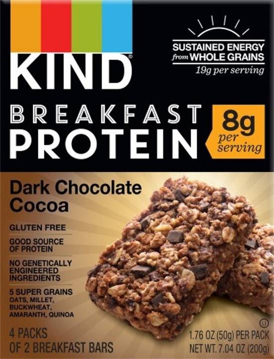 Order Kind Breakfast Protein Bars, 4 CT, Dark Chocolate Cocoa food online from Cvs store, LOS ANGELES on bringmethat.com
