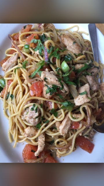 Order Tallarin Saltado de Pollo food online from Mi Lindo Peru Restaurant store, San Francisco on bringmethat.com