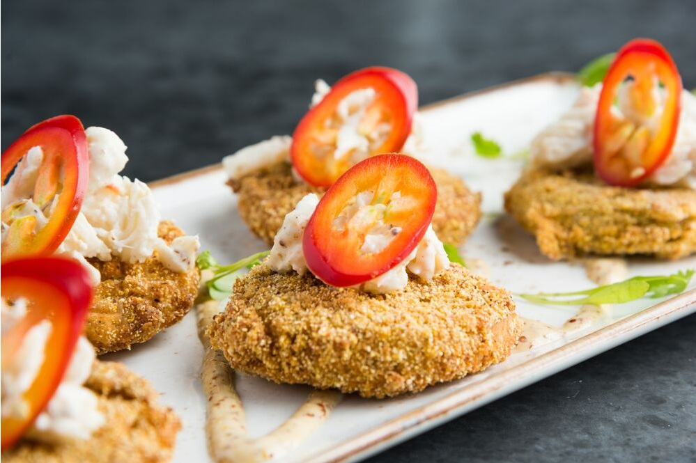 Order Fried Green Tomatoes food online from State Fare Houston store, Sugar Land on bringmethat.com