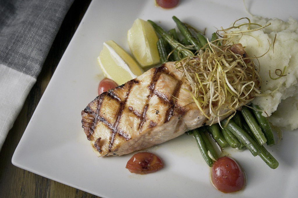 Order Grilled Salmon food online from St George Tavern store, New York on bringmethat.com