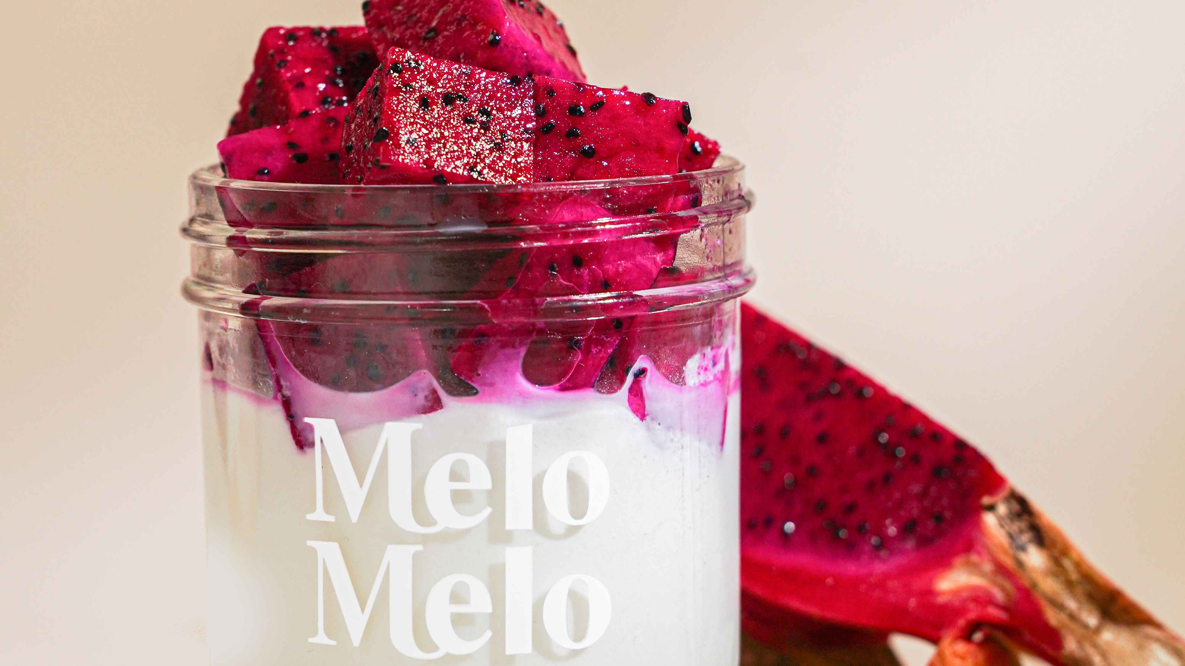 Order Red Dragonfruit Coconut Jelly / 红心火龙果椰子冻 food online from Melo Melo store, Los Angeles on bringmethat.com