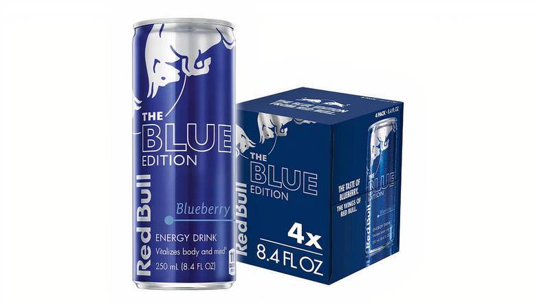 Order Red Bull Blueberry 8.4oz (4 pack) food online from Mac On 4th store, Alton on bringmethat.com
