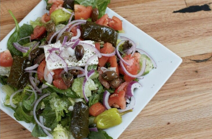 Order Greek Salad food online from Chirping Chicken - 3rd Ave store, New York on bringmethat.com