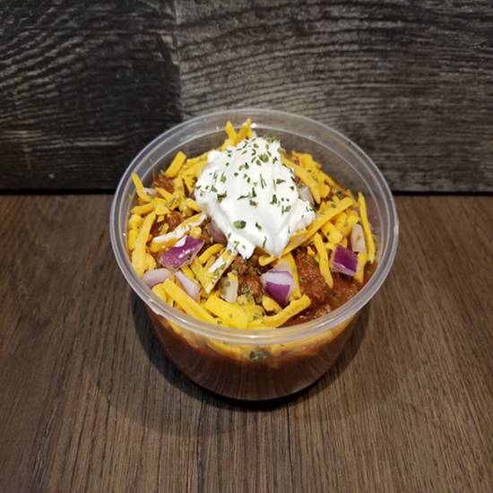 Order AJs Loaded Chili 8oz food online from Aj Sliders store, St Charles on bringmethat.com