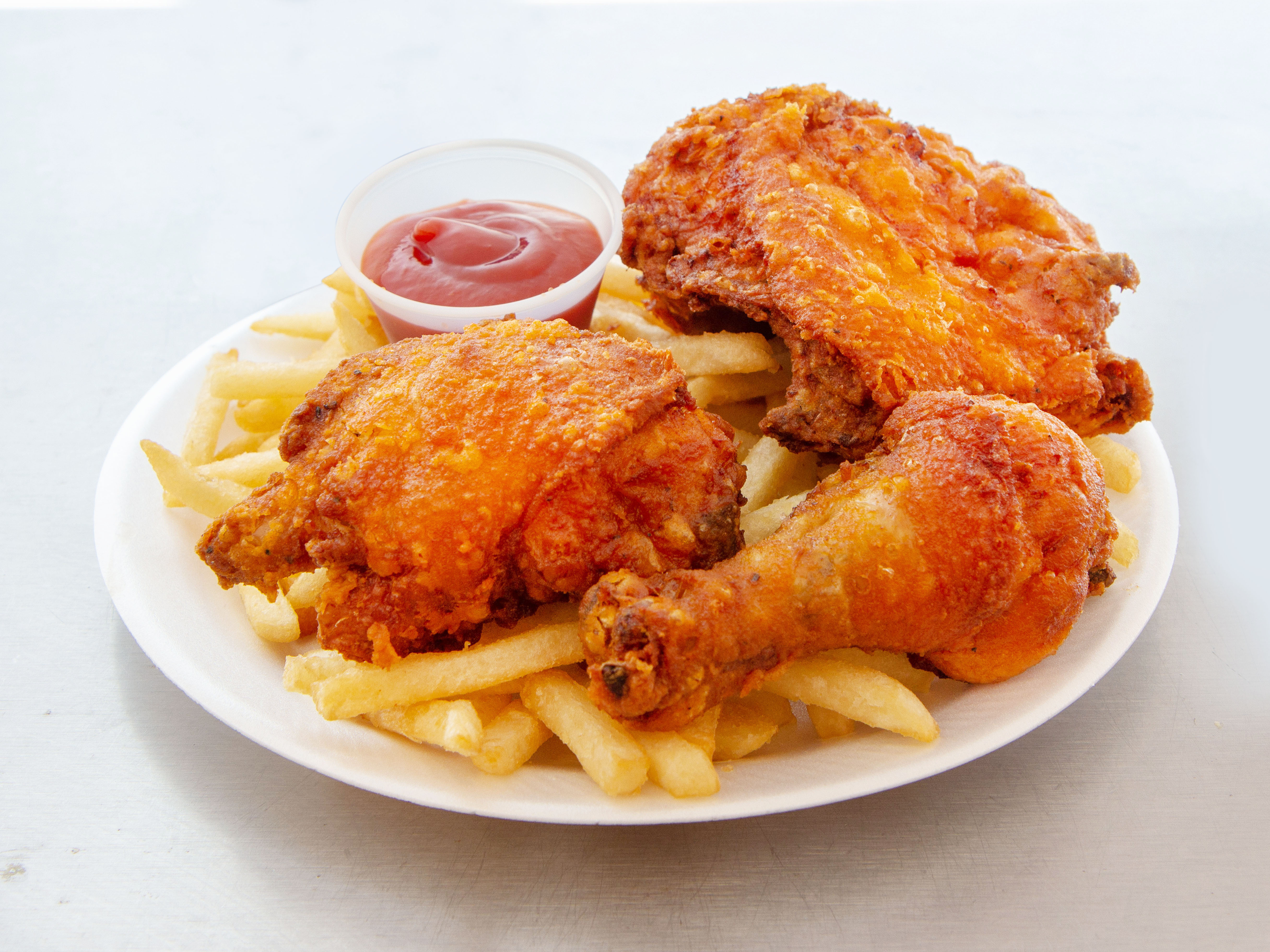 Order 40. 3 Pieces of Chicken and Fries food online from Kennedy fried chicken and pizza store, Bronx on bringmethat.com