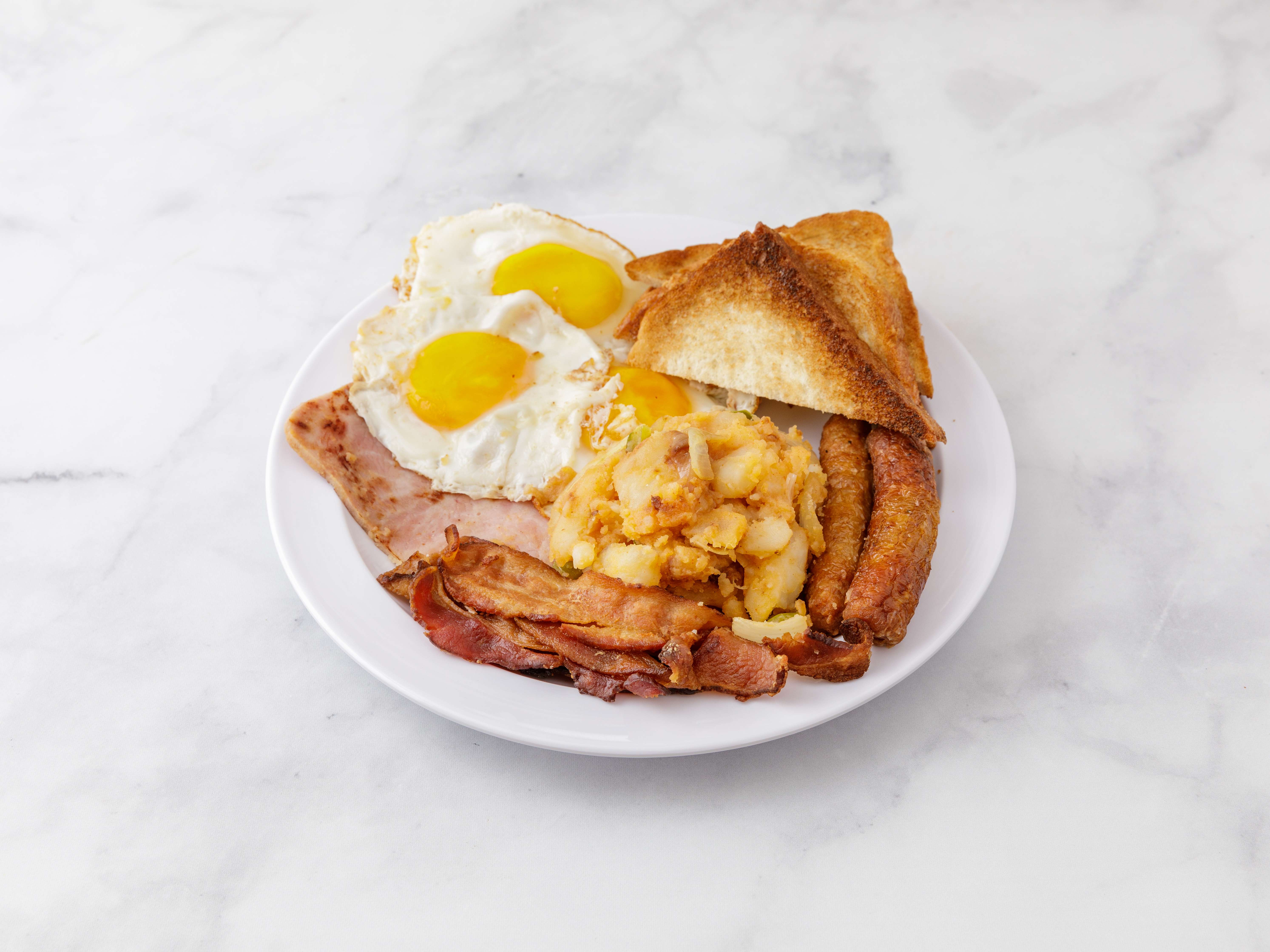 Order Breakfast Sampler food online from Crown Diner store, Bronx on bringmethat.com