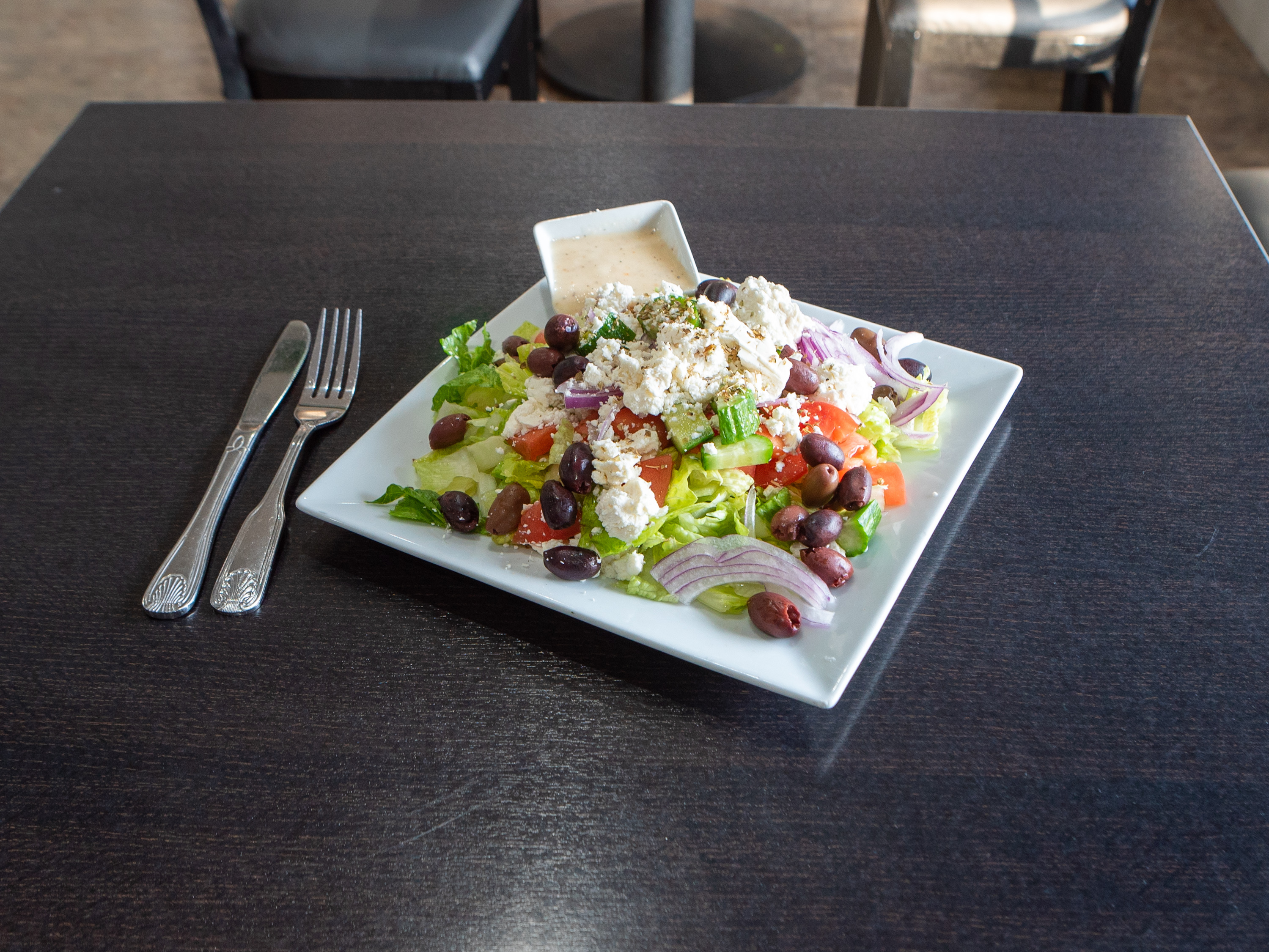 Order Greek Salad food online from Raffi Catering store, Pasadena on bringmethat.com