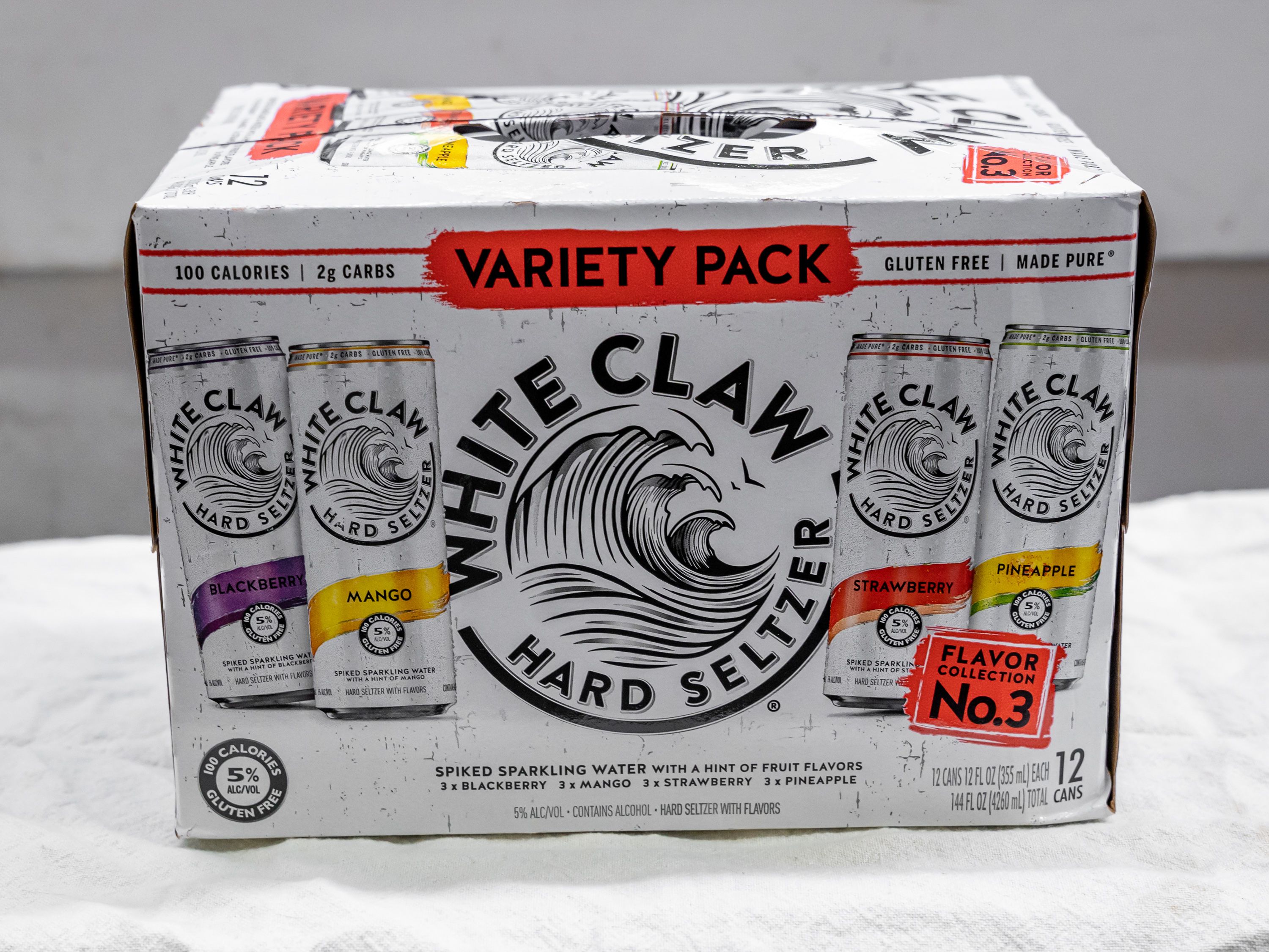 Order White Claw Variety pack No 3 -12pk (12oz) food online from Quentin Deli and Grocery store, Brooklyn on bringmethat.com